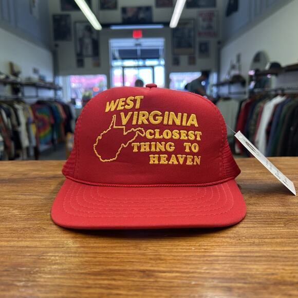 Vintage 80’s 90’s West Virginia Almost Heaven Trucker Hat - Picture 1 of 3